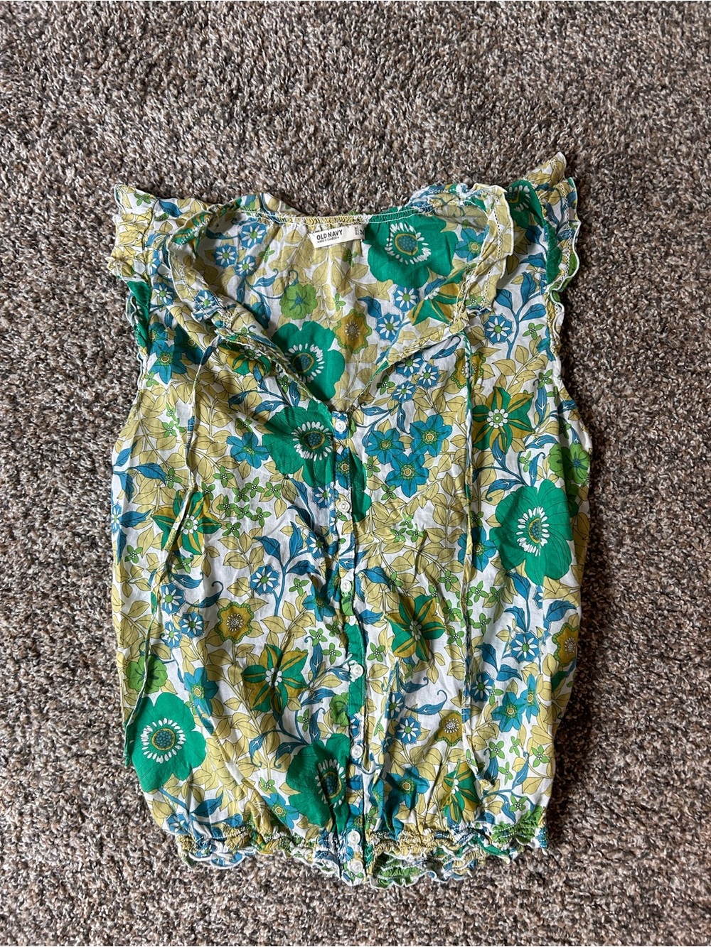 Y2K Old Navy Sleeveless Floral Blouse